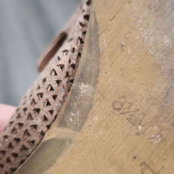 Indigo rd. Taupe Faux Suede Eyelet Mules - Picture 4 of 4